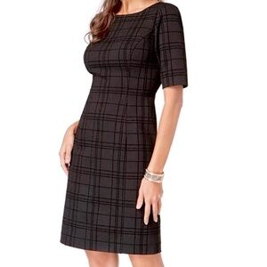 Alfani black embellished short sleeve dress size 6 new with tags!